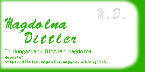 magdolna dittler business card